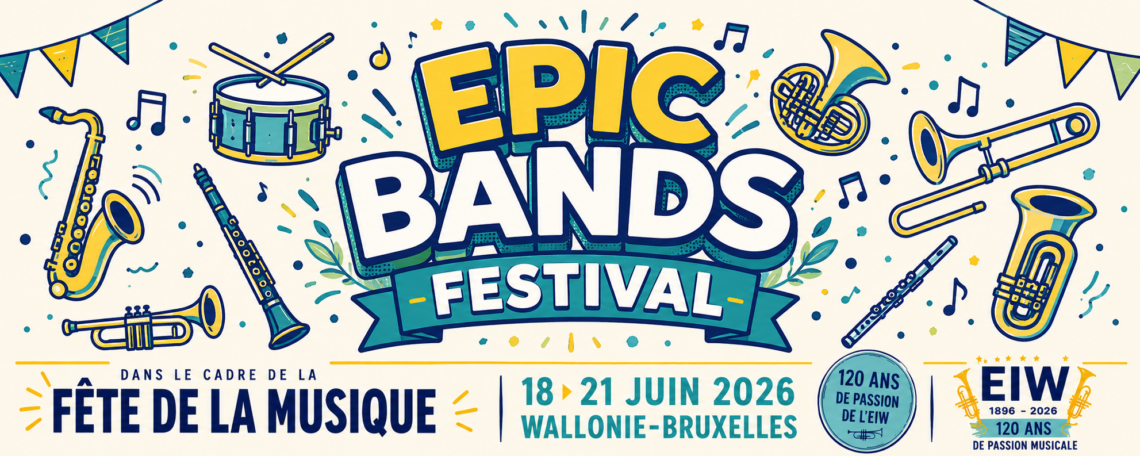 Epic Bands Festival 2026 à Waremme – Fête de la Musique avec fanfares, brass bands et concerts en plein air